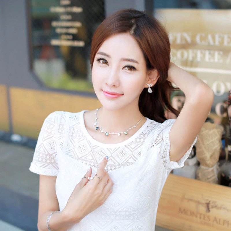 Women's Elegant Lace Chiffon Blouse