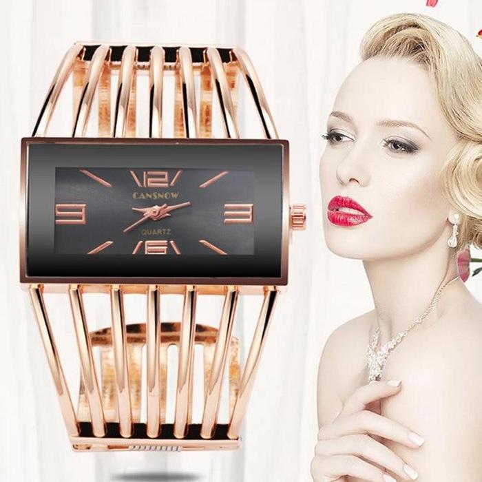 Women's Luxurious Layered Bracelet Wristwatch