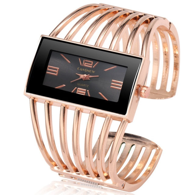 Women's Luxurious Layered Bracelet Wristwatch