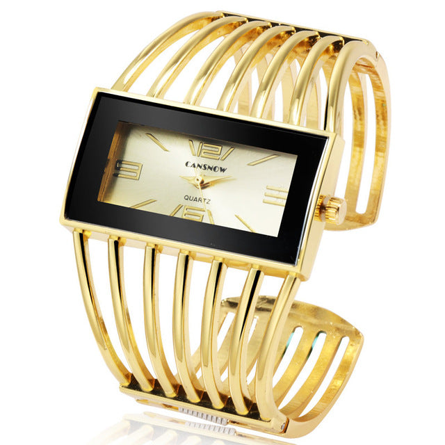 Women's Luxurious Layered Bracelet Wristwatch