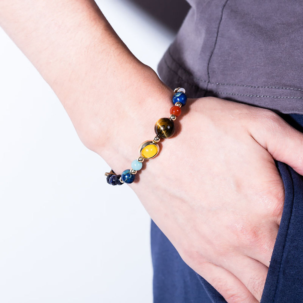 Planetary Charmed Beads Energy Bracelet