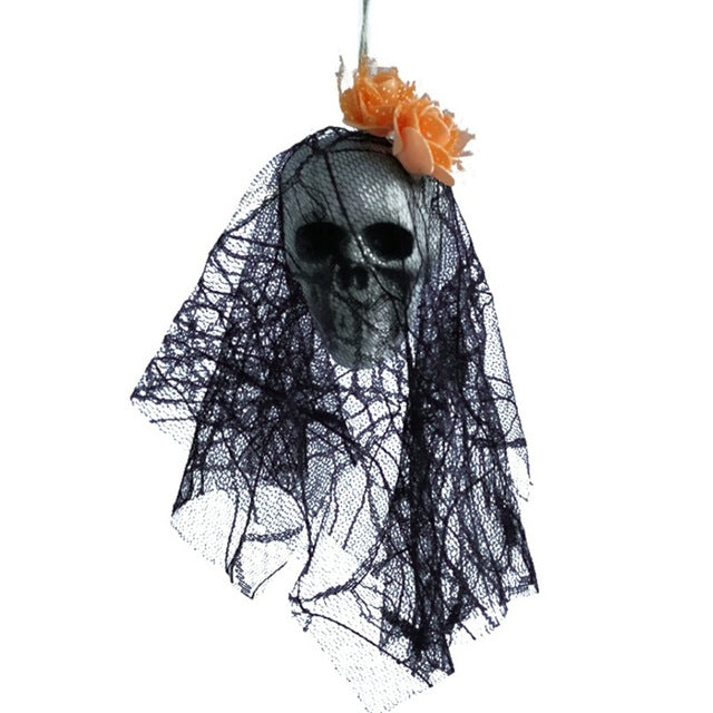 Halloween Hanging Bride's Skull Decoration