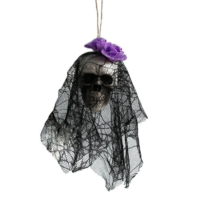 Halloween Hanging Bride's Skull Decoration