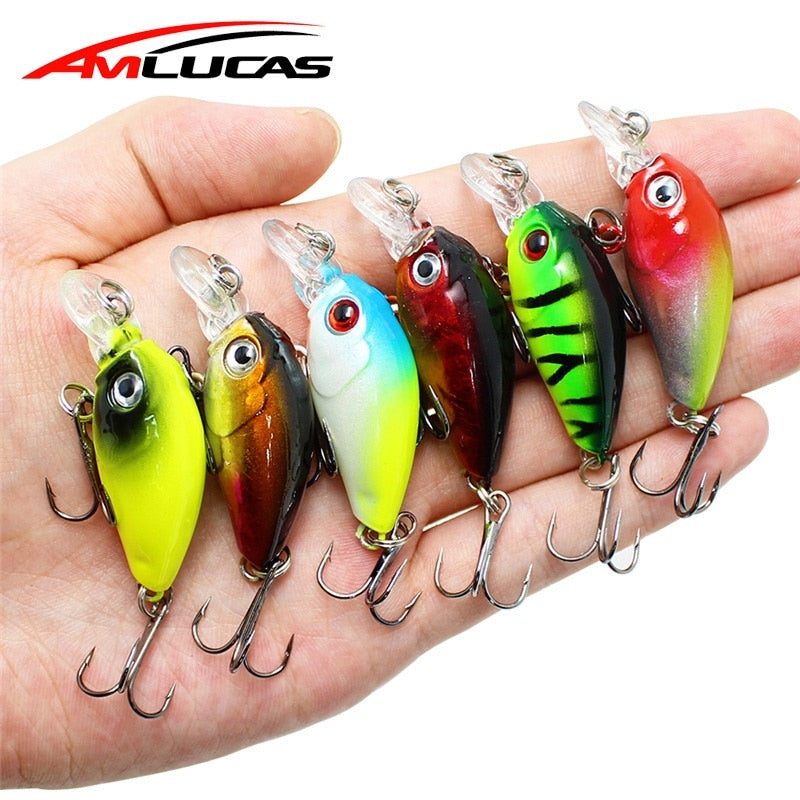 Amlucas 45mm 4.1g Crankbait Fishing Lure Artificial Hard Crank Bait Bass Fishing Wobblers Japan Topwater Minnow Fish Lures WW267