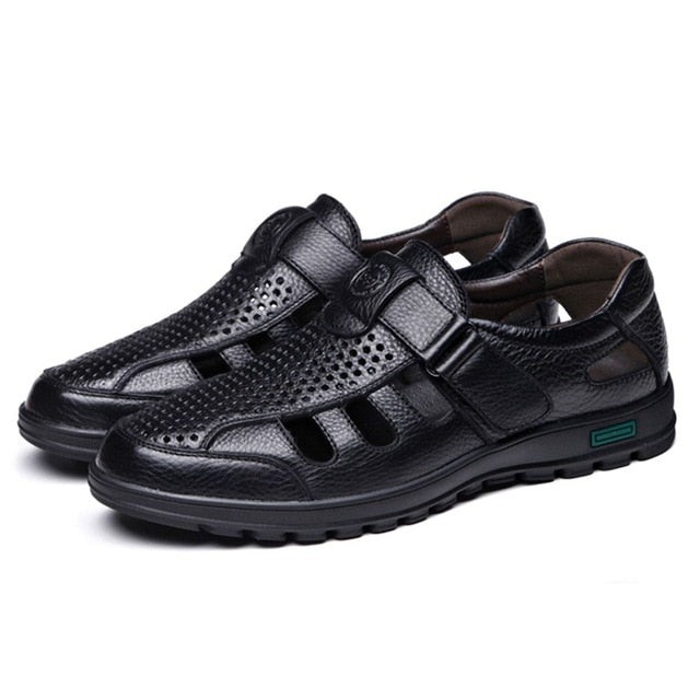 Men's Retro Genuine Leather Breathable Gladiator Sandals