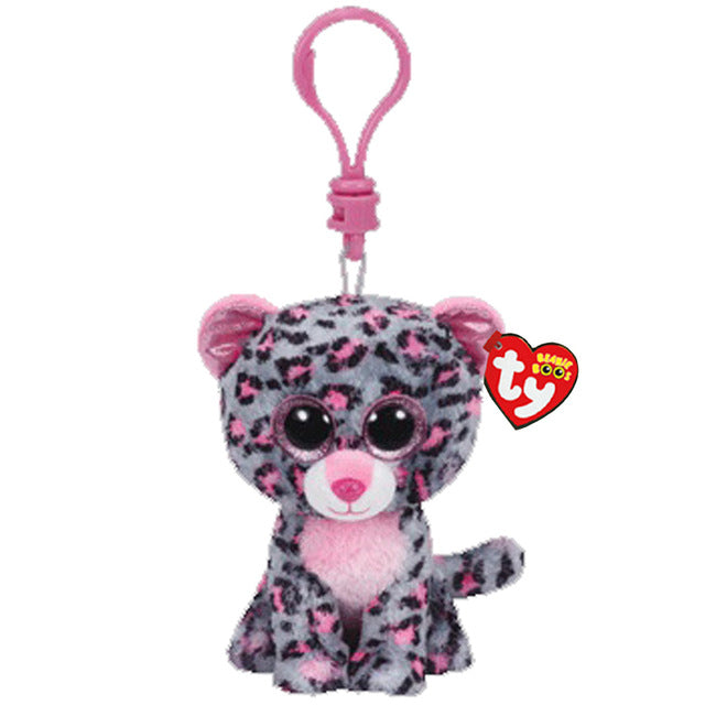 Ty Beanie Boos Big Eyes Plush Dog Keychain Doll Unicorn Penguin Leopard Owl Monkey Clip Toys With Tag 4