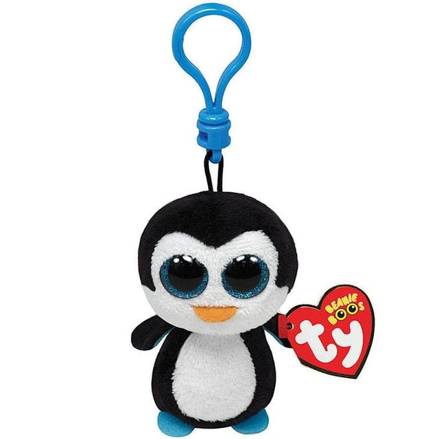 Ty Beanie Boos Big Eyes Plush Dog Keychain Doll Unicorn Penguin Leopard Owl Monkey Clip Toys With Tag 4