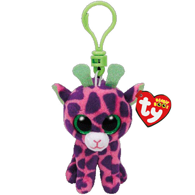 Ty Beanie Boos Big Eyes Plush Dog Keychain Doll Unicorn Penguin Leopard Owl Monkey Clip Toys With Tag 4