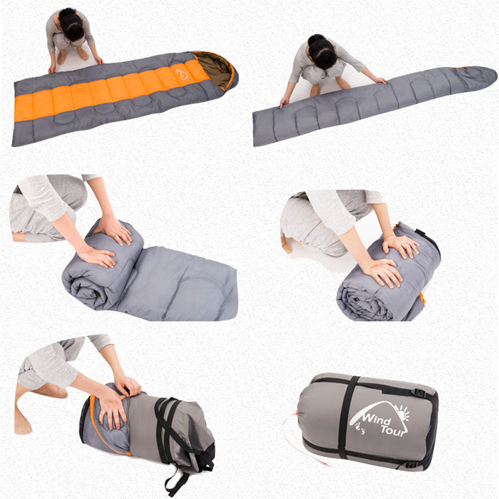Adult Waterproof Thermal Camping Envelope Sleeping Bag