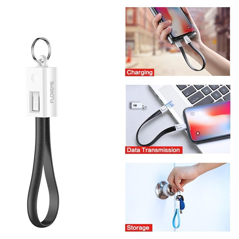 Portable Apple USB Cable Keychain