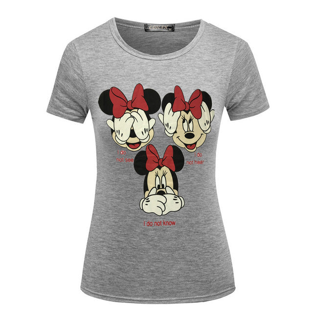 Women's Fashion T-Shirt with Mouse Graphics