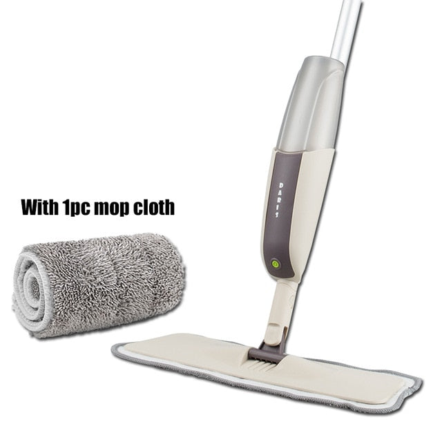 360 Degree Microfiber Spray Floor Mop with Reusable Mop Cloth