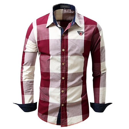 European size big   models Men's Plaid hit Color Print Shirt men's short-sleeved lapel shirt brand casual shirt menshirts