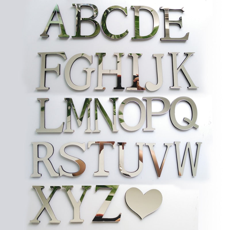 Acrylic Mirror 3D DIY wall stickers