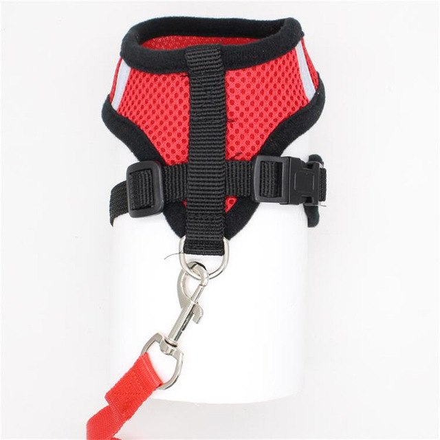Adjustable Dog Mesh Chest Strap Harness Leash