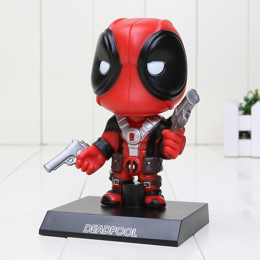 Hasbro Marvel 13.5cm Super Hero Deadpool Wobbler BobbleHead Model PVC Action Figure Collectible Toy