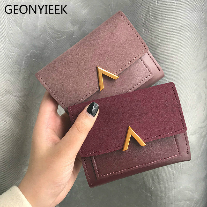 Matte Leather Small Women Wallet