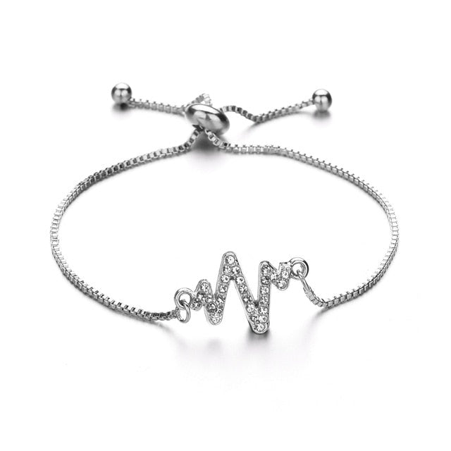 Women's Crystal Embedded Infinity Bracelet