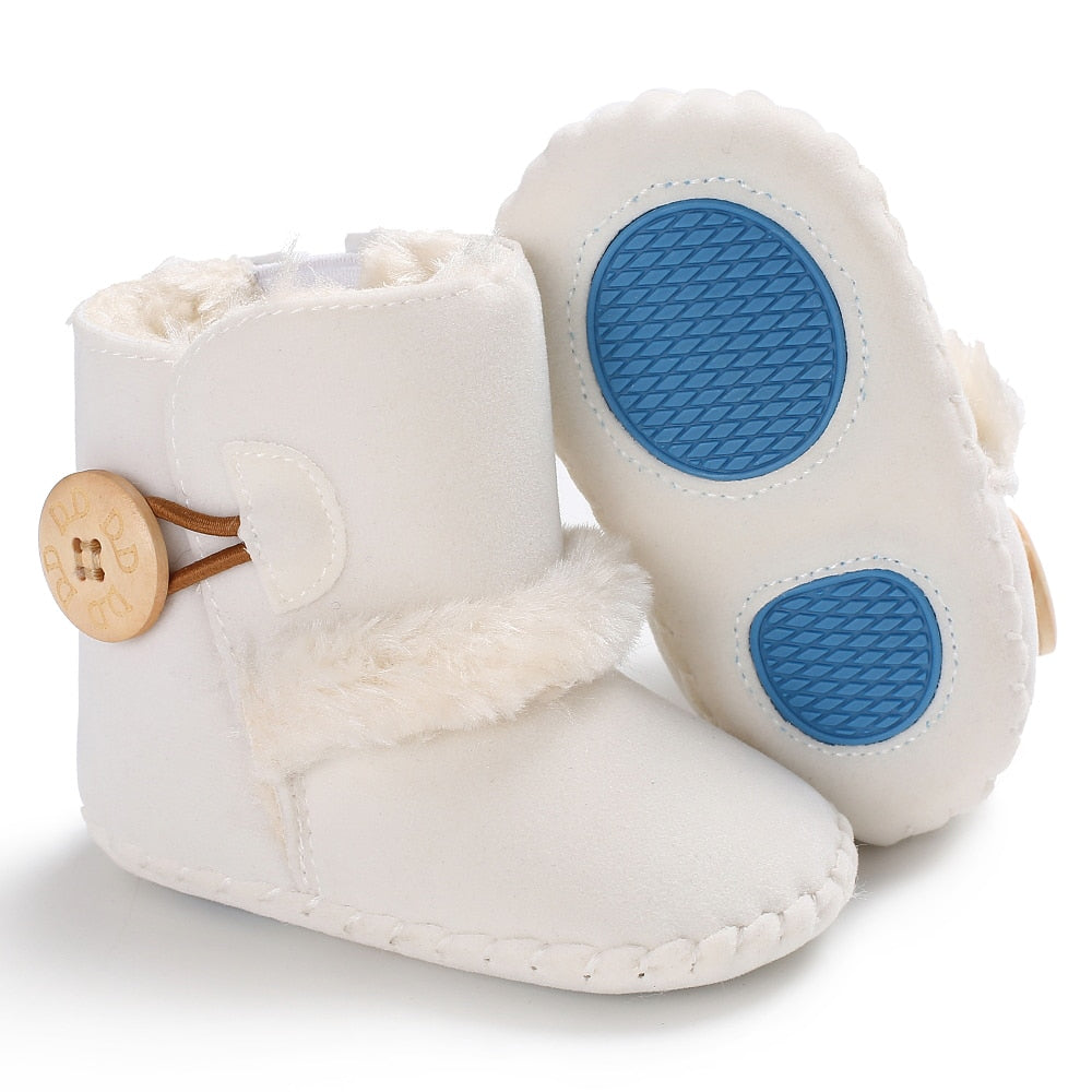 Girl's Non-Slip Soft Sole Mocassin Snow Boots