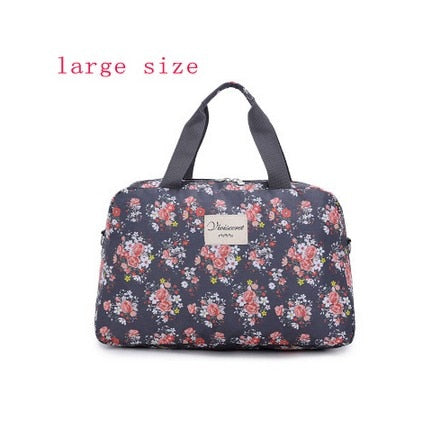 Women Travel Bags Handbags   New Fashion Portable Luggage Bag Floral Print Duffel Bags Waterproof Weekend Duffle Bag