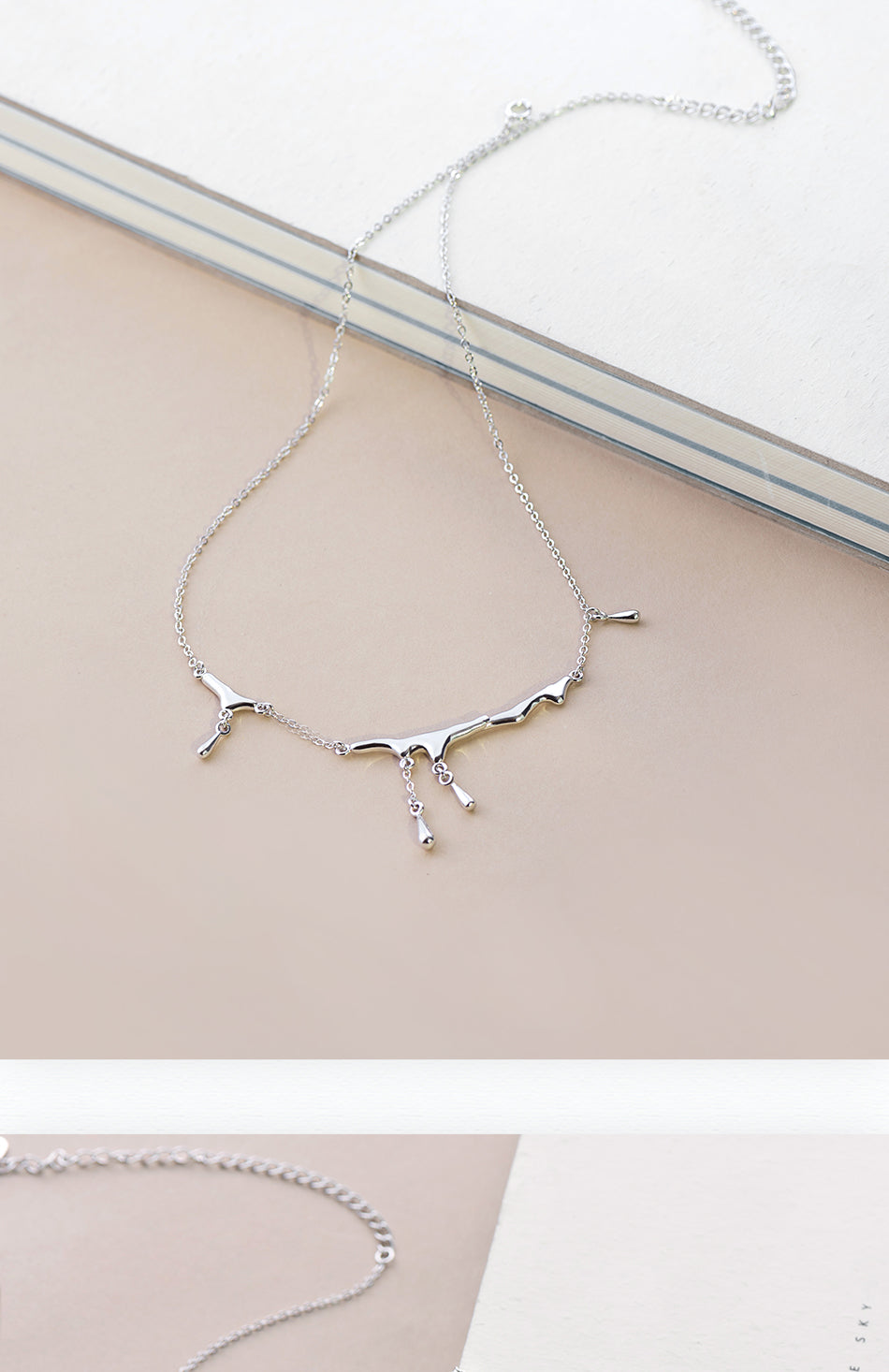 Falling Rain Sterling Silver Choker Necklace