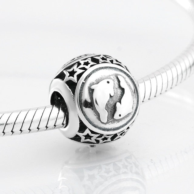 Constellation Zodiac Sign 925 Sterling Silver Pandora Charm Bracelet