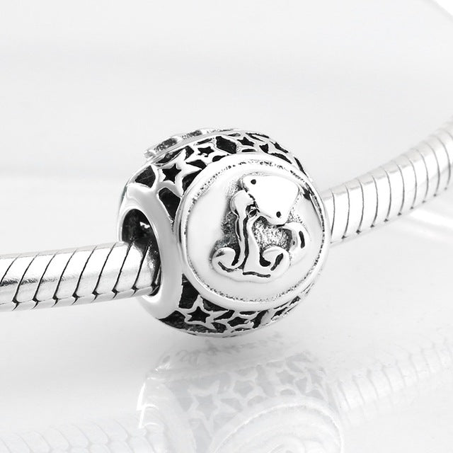 Constellation Zodiac Sign 925 Sterling Silver Pandora Charm Bracelet