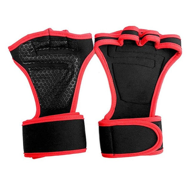 New 1 Pair Weight Lifting Training Gloves Women Men Fitness Sports Body Building Gymnastics Grips Gym Hand Palm Protector Gloves