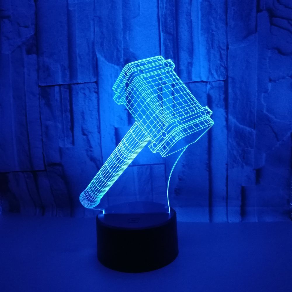 Thor's Hammer 3D LED Night Light