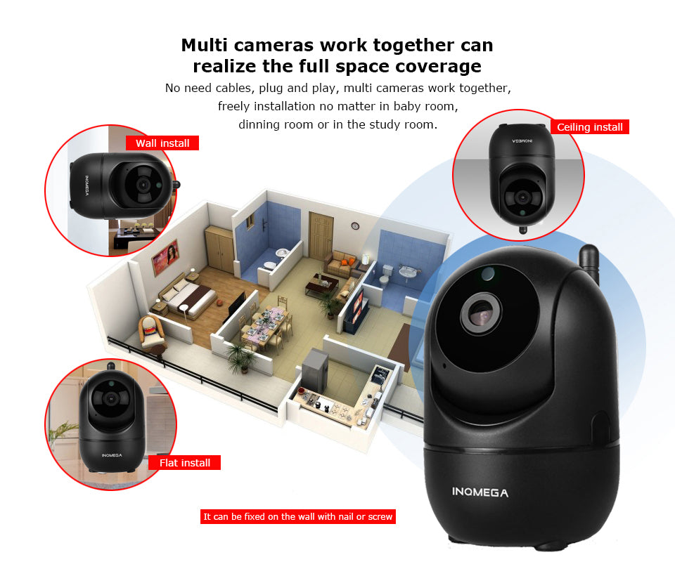 1080P HD Intelligent Wireless IP Auto-Tracking Motion Sensor Security Camera