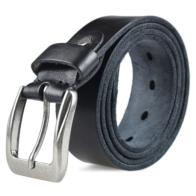 Men's Leather Vintage Design Pin Buckle Belt