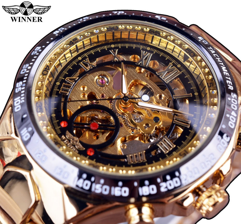 Men's Stainless Steel Bezel Luxury Sport Watch