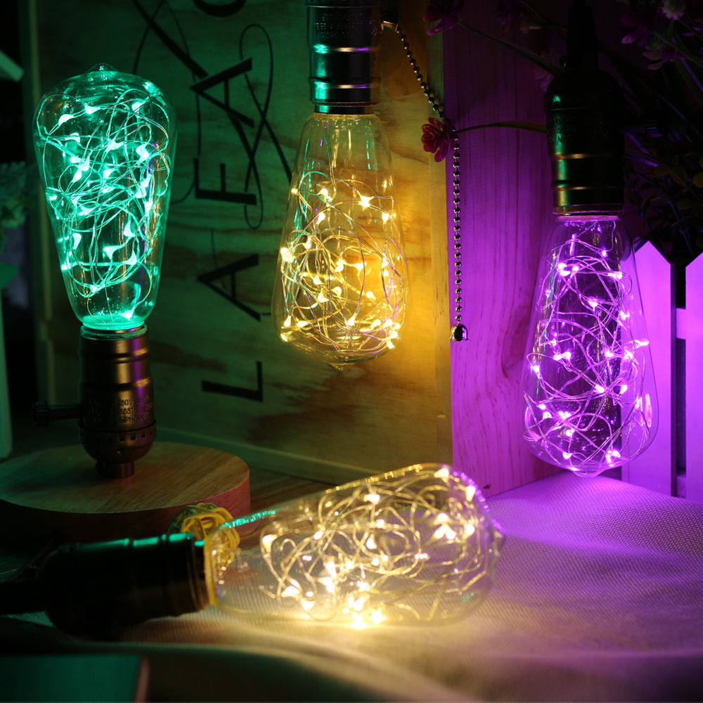 Colorful Flashing LED Wire String Light Bulb