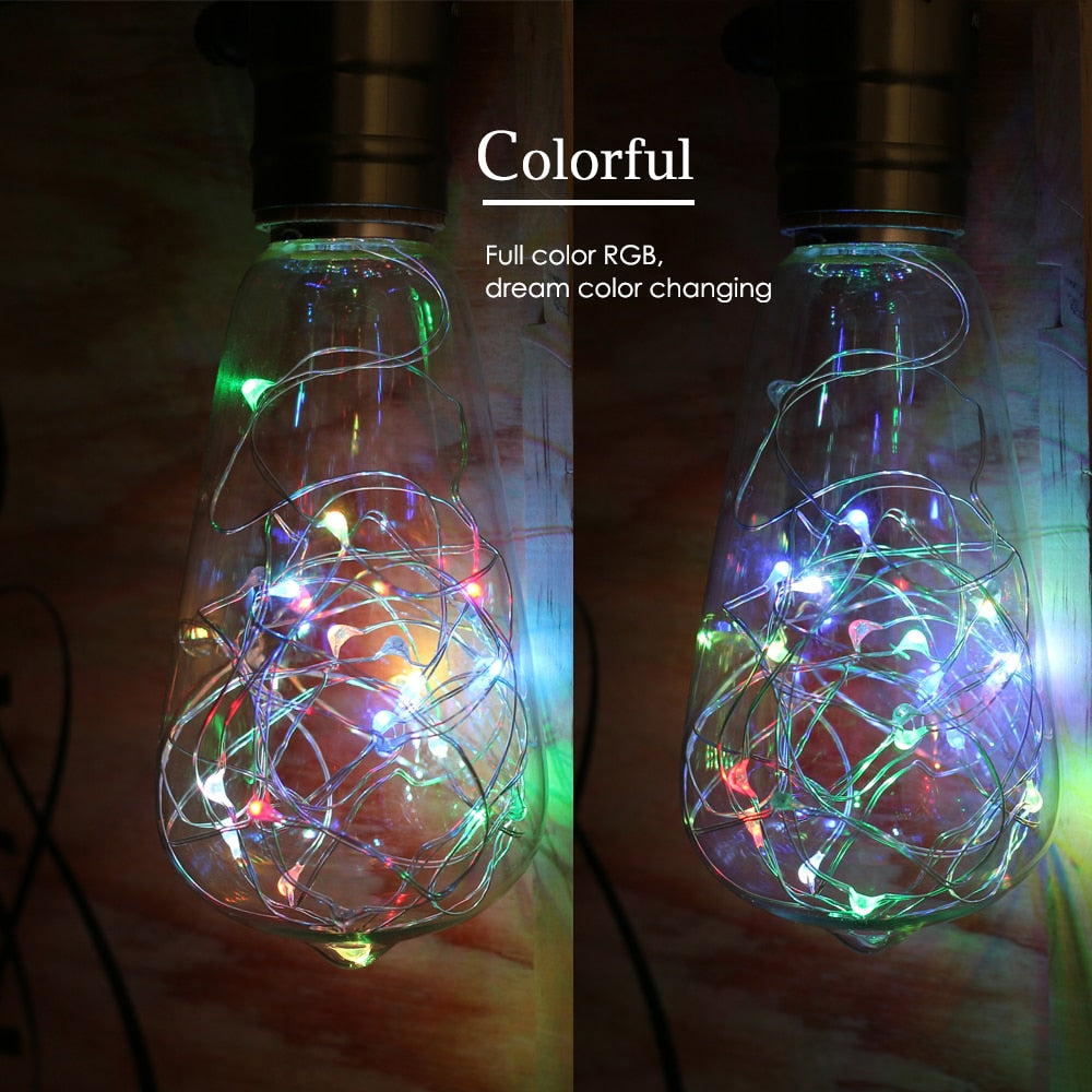 Colorful Flashing LED Wire String Light Bulb