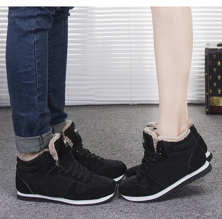 Women's Thick Fur Winter Gym Shoes