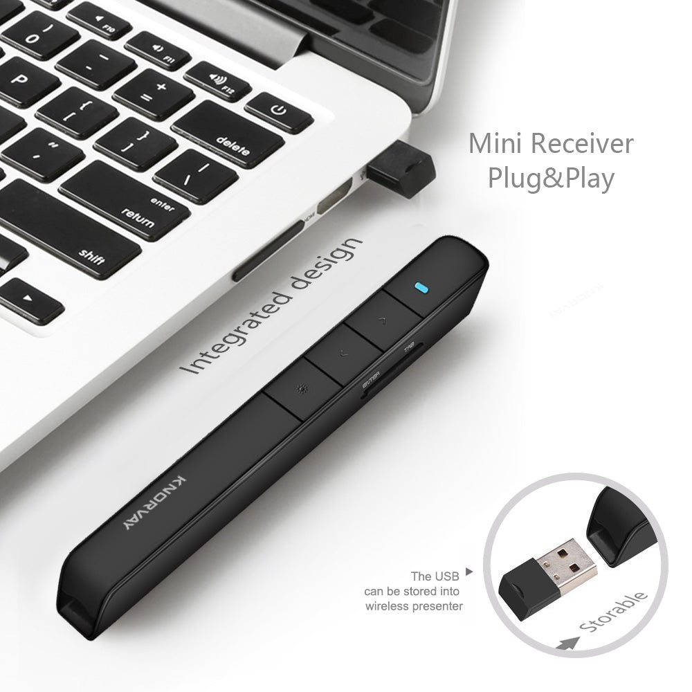 2.4Ghz USB Bluetooth Handheld Presenter Pen with Laser Pointer