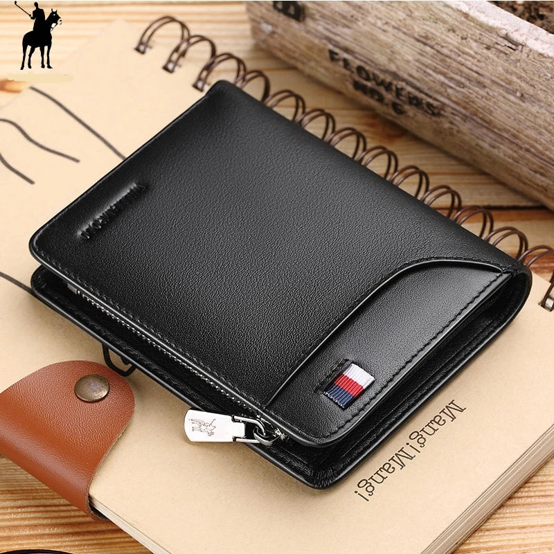 Men's Genuine Leather Zipper Wallet