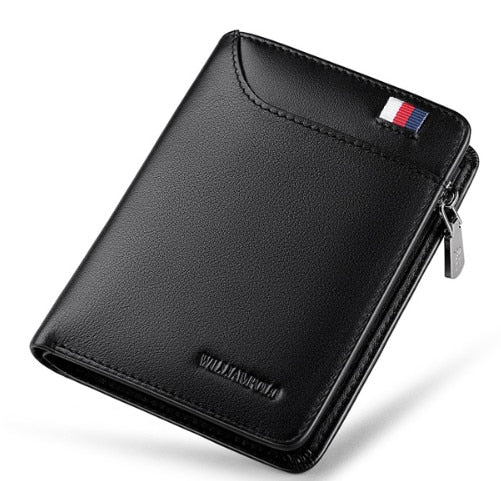 Men's Genuine Leather Zipper Wallet