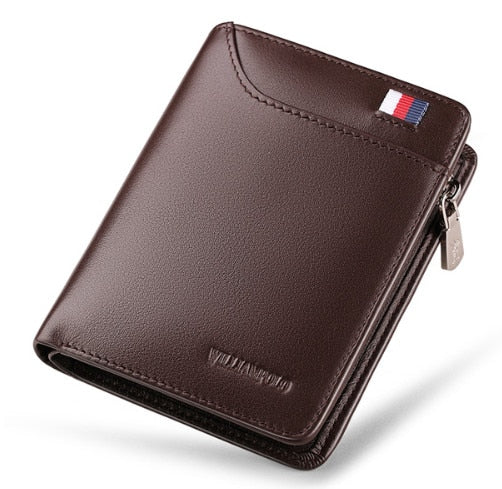 Men's Genuine Leather Zipper Wallet