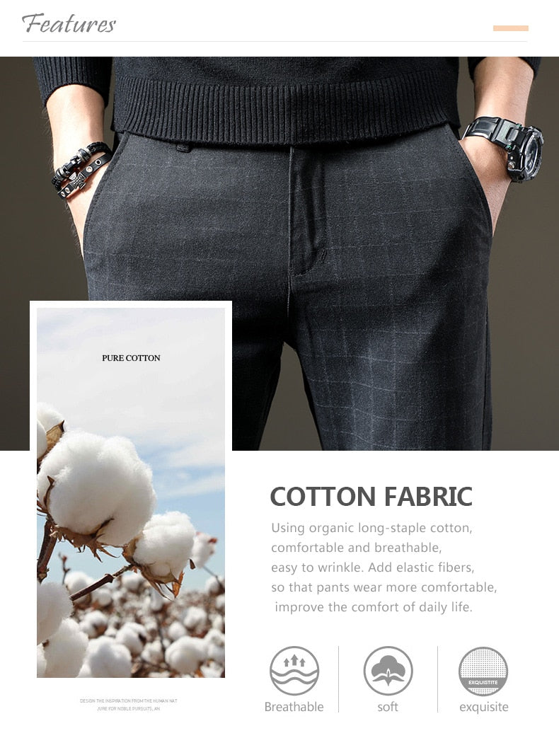Men's Stretch Fit Cotton Comfort Dress Pants