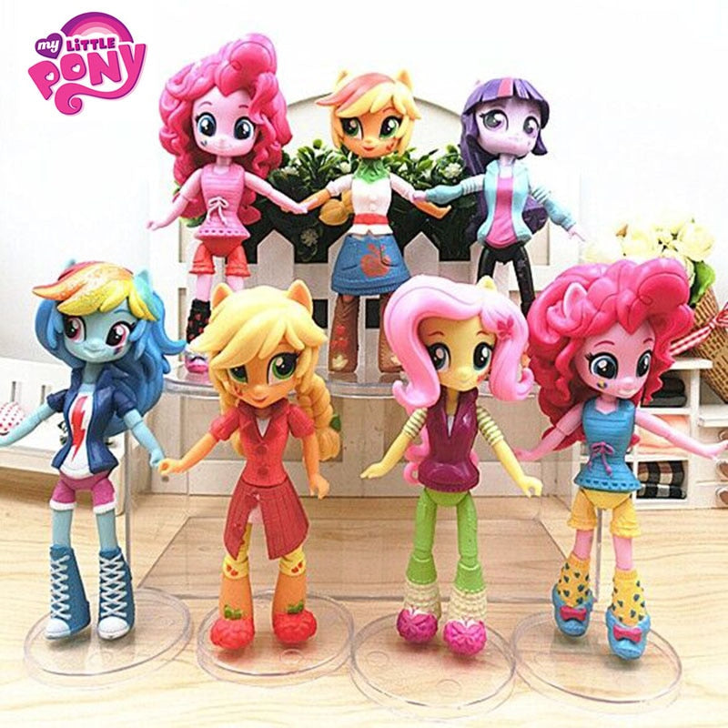 7pcs/Set 14cm Hasbro My Little Pony Toys Friendship Is Magic Pony PVC Action Figures Set Collectible Model Doll Dolls For Kids