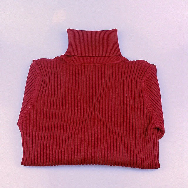 Women's Thick Woven Knitted Turtleneck Sweater