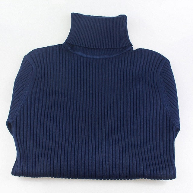 Women's Thick Woven Knitted Turtleneck Sweater