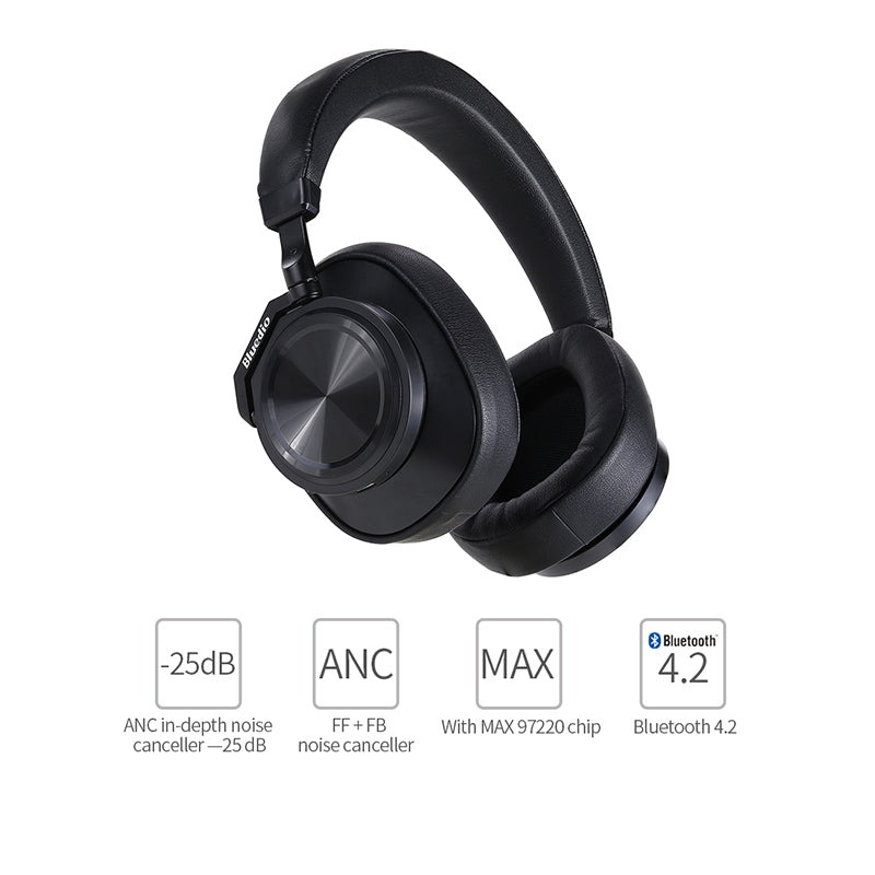 Bluedio T6 Active Noise Cancelling Headphones Wireless Bluetooth Headset with microphone for phones and music