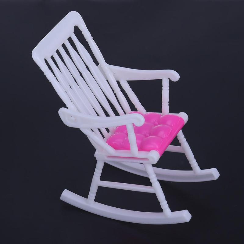 1pcs Rocking Chair Accessories for Barbie Dolls Kids Girls Role Play Toys Gift Chair Furniture for Barbie Dolls House Decoration