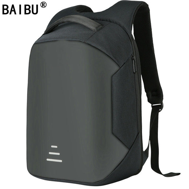 BAIBU Men Multifunction USB Charging Headphone plug Anti-theft 15.6