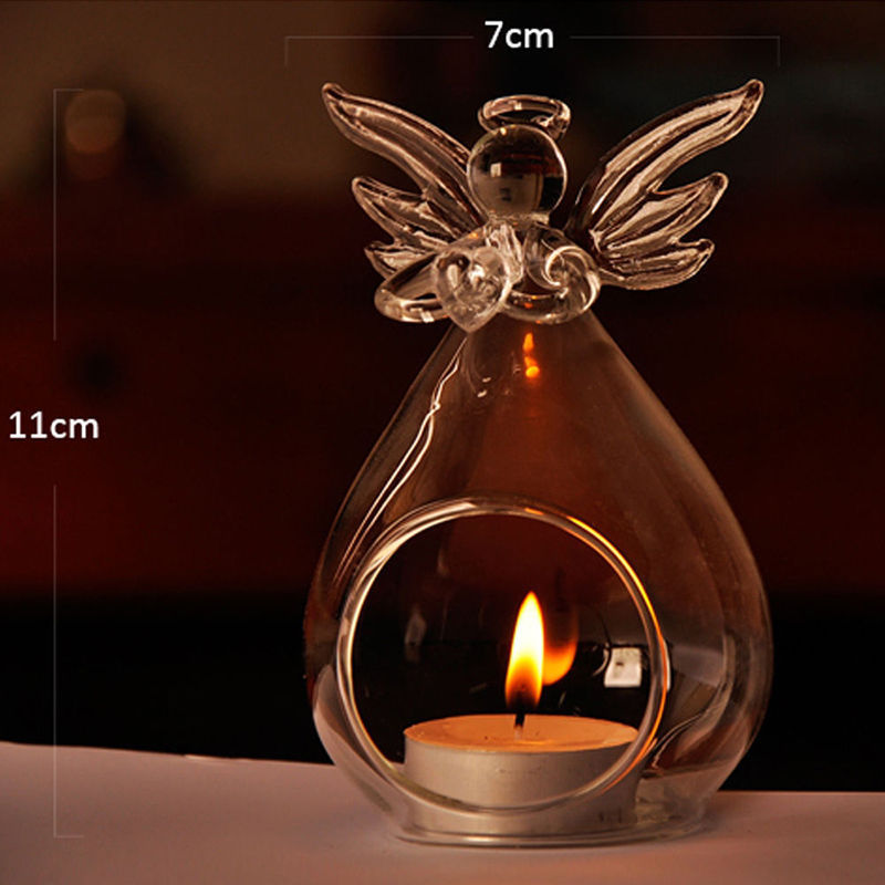 Angel Glass Crystal Hanging Tea Light