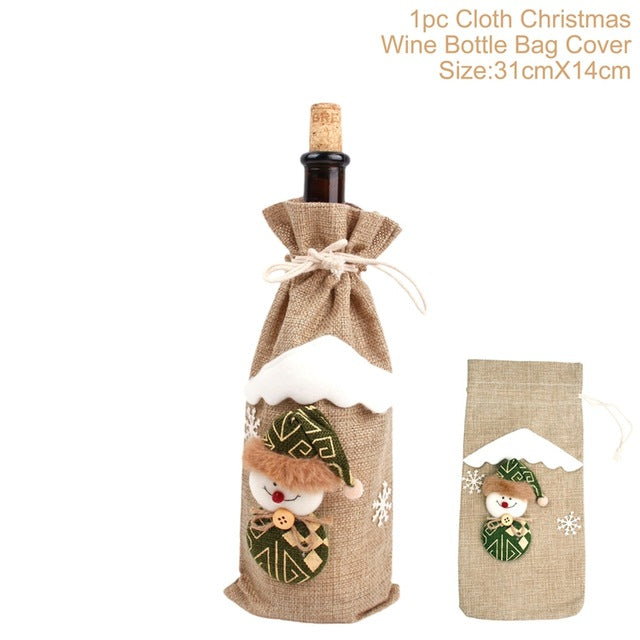 Christmas Decorations for Wine Bottle