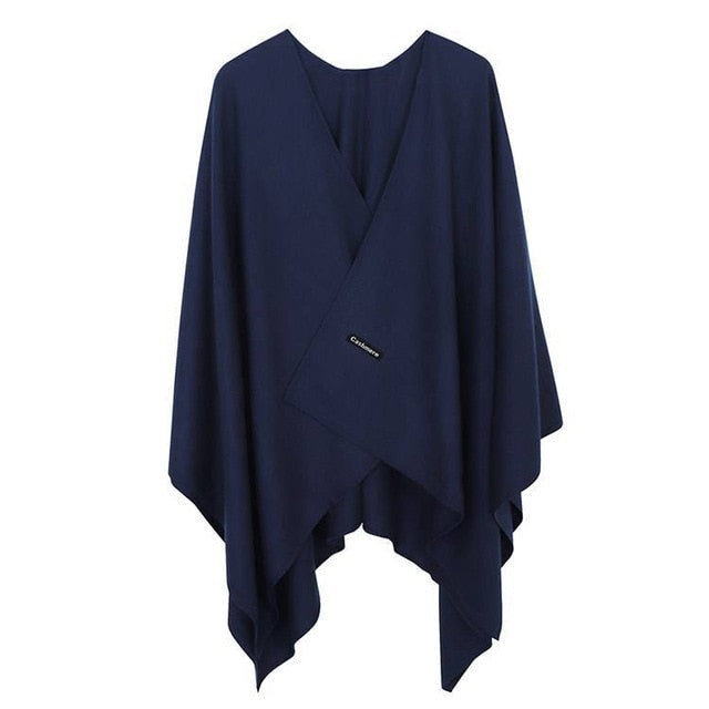 Women's Cashmere Sleeveless Poncho Scarf