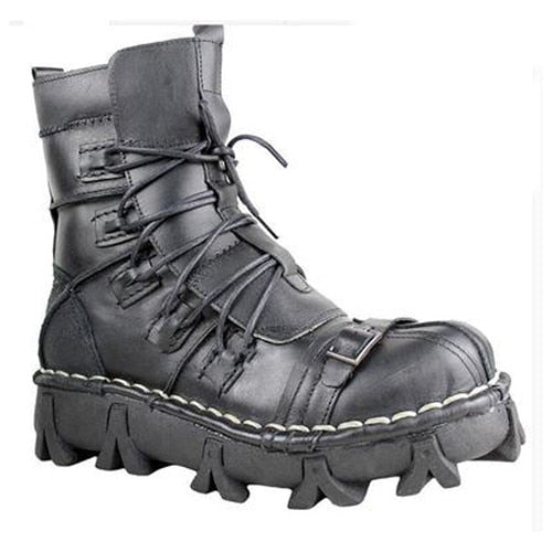 Men's Genuine Leather Motorcycle Boots